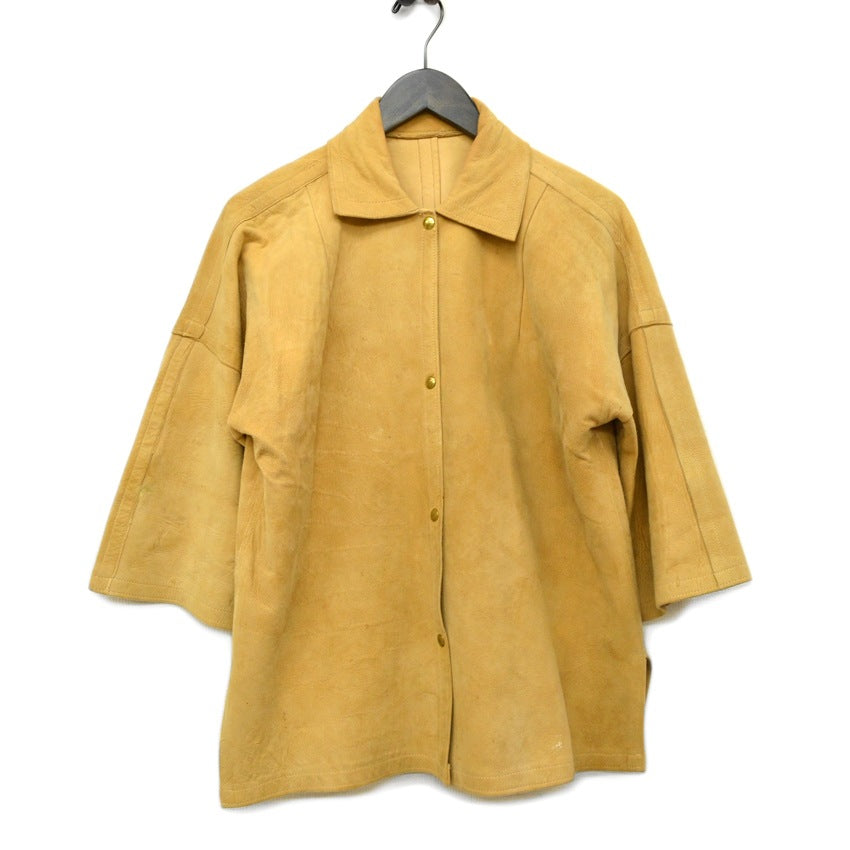 60s-style deerskin jacket with happi coat sleeves...
