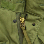 80's Deadstock USARMY M-65 OD 3rd Brass Zipper ... SR