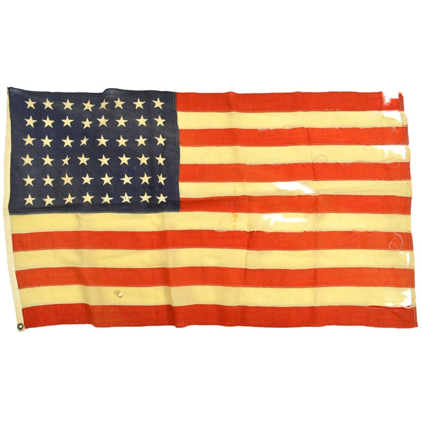 Vintage 48 Star American Flag All Wool with Sewn Stars ... 85cm×142cm