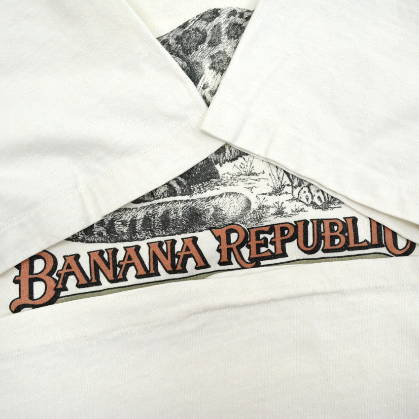 80's BANANA REPUBLIC Old Banana Republic Animal Print T-Shirt ... M