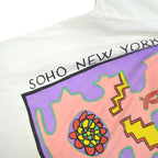 ~90's SOHO NEW YORK Large Size Modern Art T-Shirt... about XL