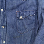 ~70's MONTGOMERY WARD VAT DYED DENIM SHIRTS...L