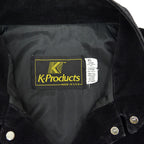 90's K-Products BLACK PLAIN CORDUROY JACKET...XL