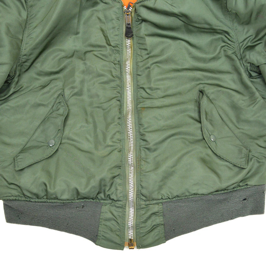 70's USAF MA-1 MIL-J-8279E ALPHA-made 1972 Flight Jacket... L