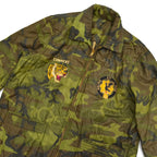 60's VIETNAM TOUR JACKET (Vietnamese Tour Jacket) Camouflage Squadron Embroidery... about M