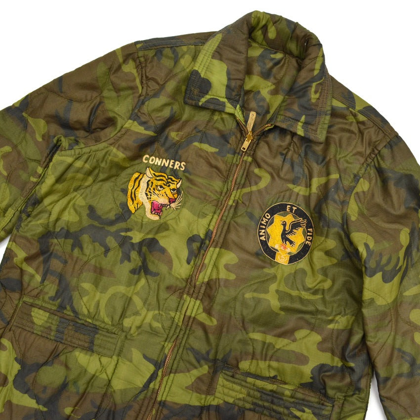 60's VIETNAM TOUR JACKET (Vietnamese Tour Jacket) Camouflage Squadron Embroidery... about M