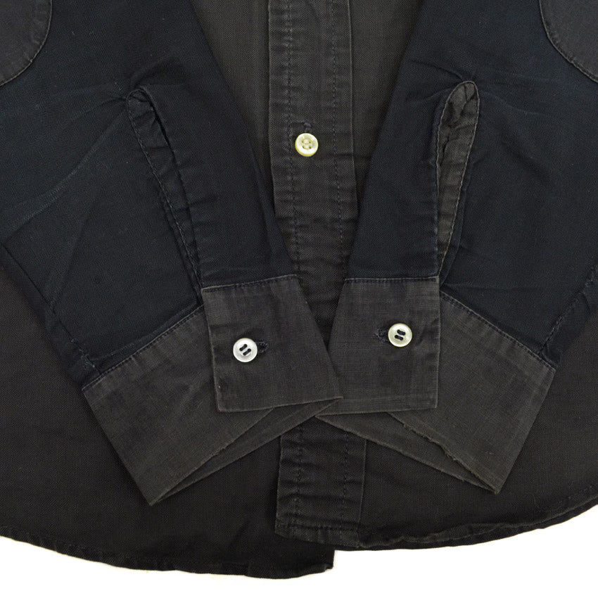 60's Authentic Ivy BLACK TWO TONE B/D SHIRT...M