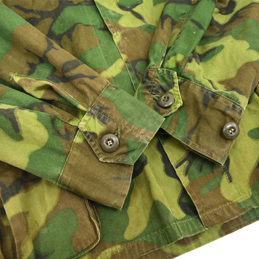 60's US ARMY ERDL Early Non-Ripstop Jungle Fatigue Jacket ... LR