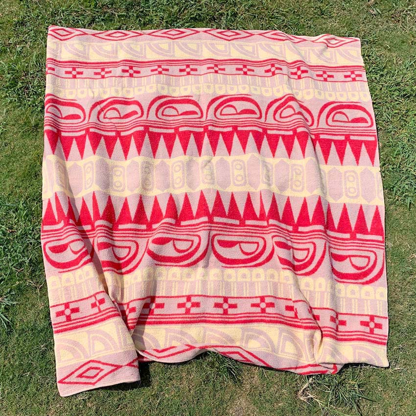 Circa 1950's Old Southwest Cotton Camp Blanket Geometric ... 160cm×156cm