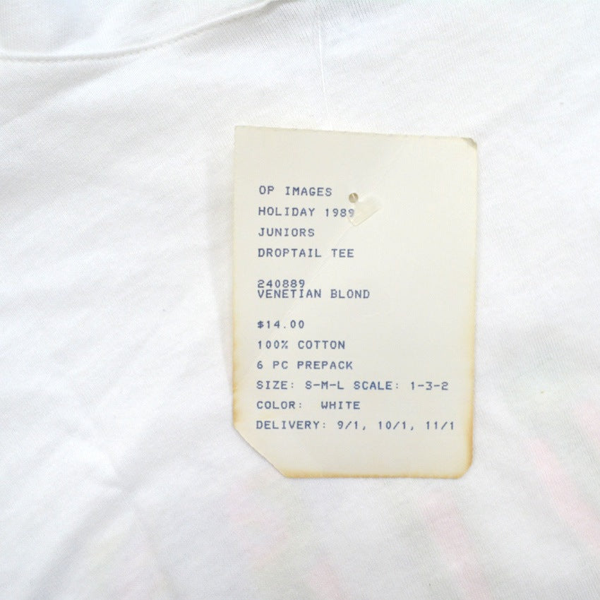 80's Deadstock OCEAN PACIFIC GRAPHIC DROPTAIL TEE...M