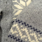 70's~ GRIGOROPOULOS BROS Snowflake Wool knit Sweater... XL