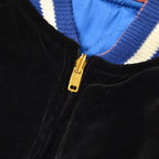 1950s Deadstock JAPAN SOUVENIR JACKET (Sukajan) - Black Velvet with YKK Zipper...
