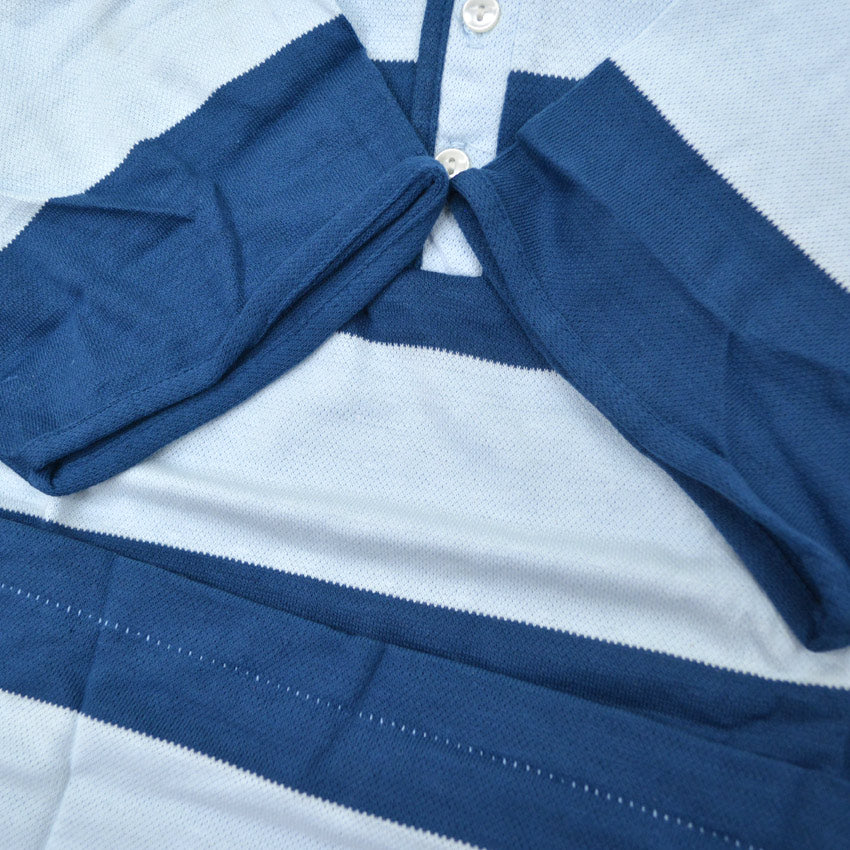 ~60's Deadstock TOWNCRAFT Penneys Border HENLEY NECK T-SHIRT...M