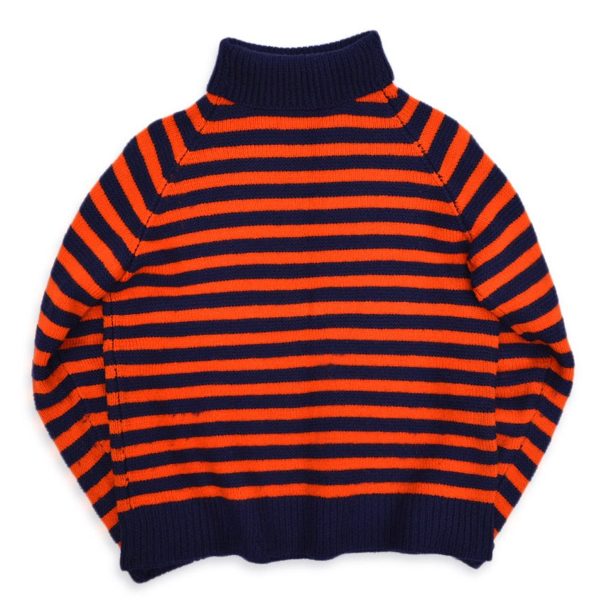 50's〜 OLD BORDER TURTLE WOOL SWEATER ORANGE × NAVY ...