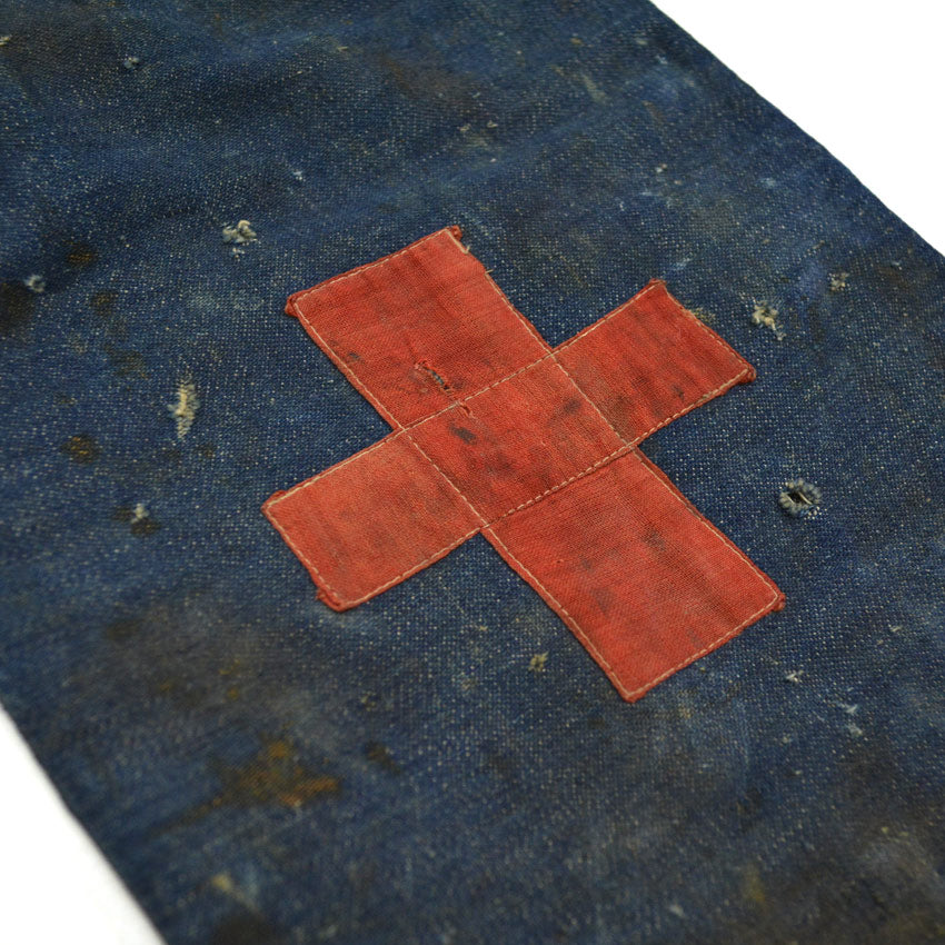 1910's WW1 ERA AMERICAN RED CROSS DENIM DITTY BAG...
