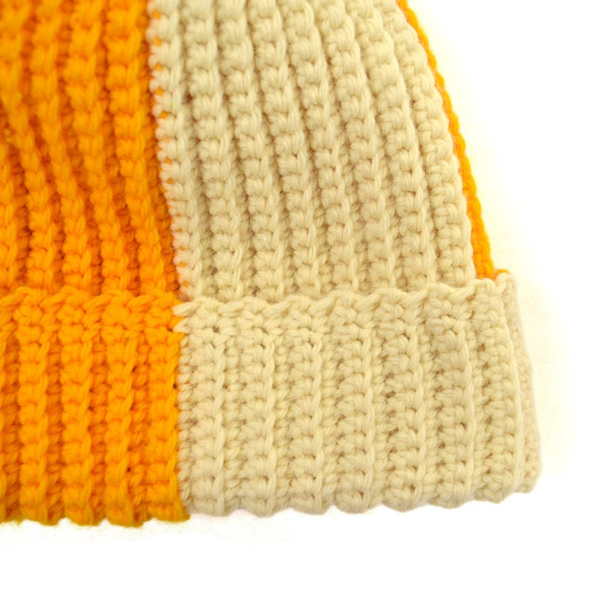 ~1960's OLD TWO TONE WOOL KNIT CAP...