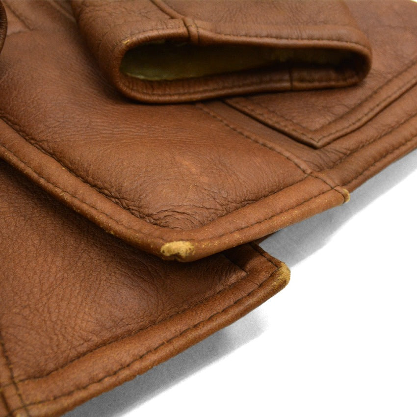 1990's US SHEEPSKIN SHAWL COLLAR SHEARLING MOUTON JACKET... 40