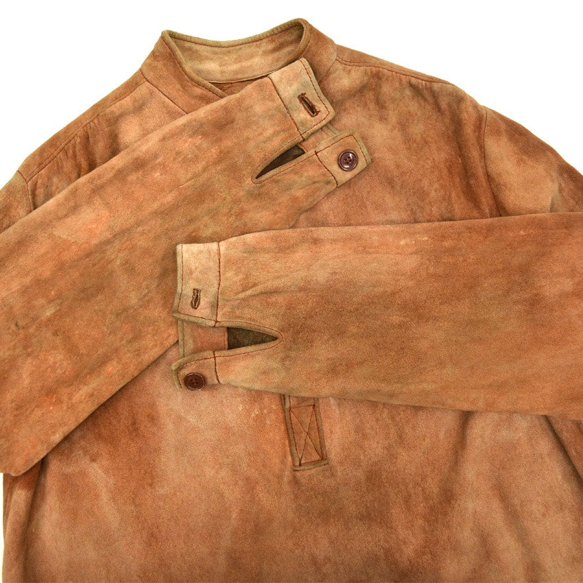 1960's~ NUBUCK LEATHER PULLOVER SHIRTS...