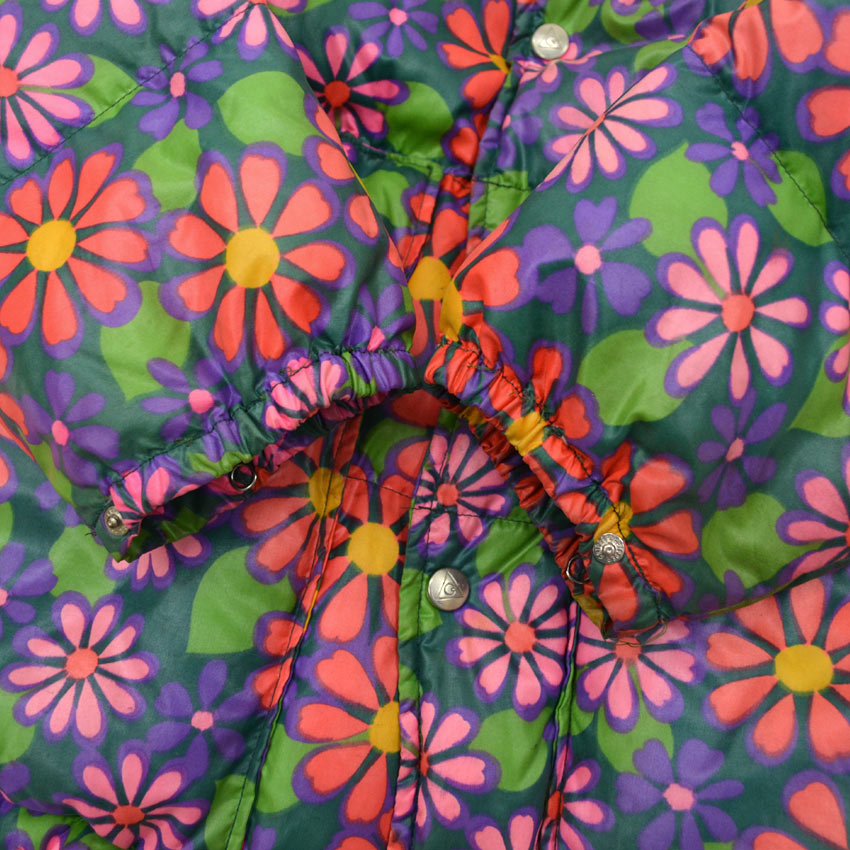 1970's GERRY HIPPIE FLOWER PATTERN ALL OVER PRINT DOWN JACKET...