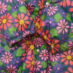 1970's GERRY HIPPIE FLOWER PATTERN ALL OVER PRINT DOWN JACKET...