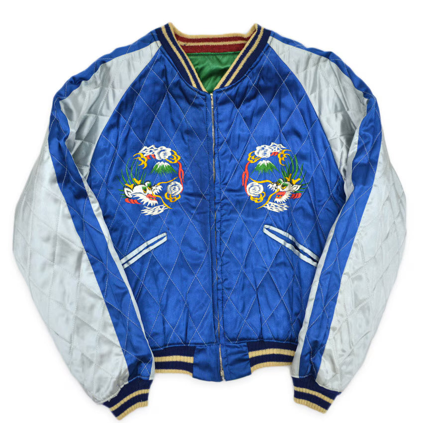 1950s JAPAN SOUVENIR JACKET (Sukajan) with Tiger Face and TTS Zipper...