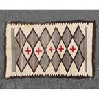 c.1920's Navajo Rug Diamond Cross Pattern...