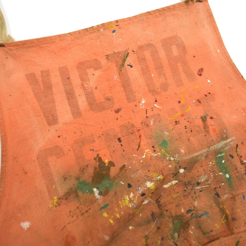 Circa 1950's VICTOR CEMENT PAINTER APRON ORANGE...