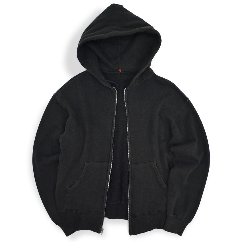 1960's〜 BLACK ZIP UP SWEAT HOODIE ...
