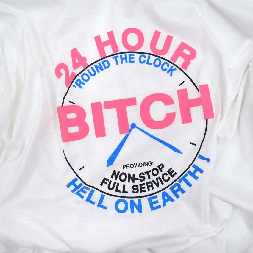 1980s Deadstock SCREEN STARS BEST '24-Hour Bitch!!' T-SHIRT ... L