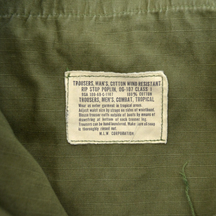 1960's USARMY JUNGLE FATIGUE PANTS PERSONAL SLIM CUSTOM...