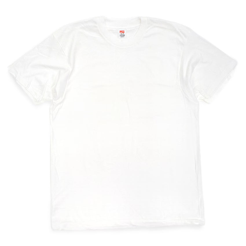 ~1980s Deadstock Hanes T-shirt, White, Unwashed... XL