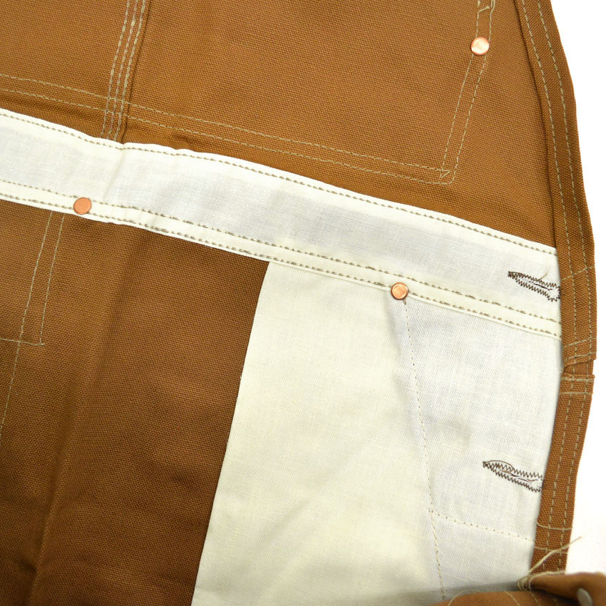 1970's Deadstock CARHARTT BROWN DUCK DOUBLE KNEE OVERALL...W38 L28