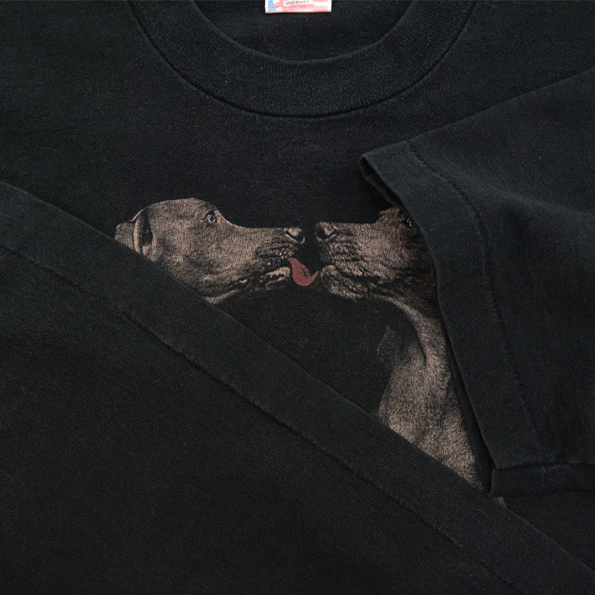 1990's FRUIT OF THE LOOM WILLIAM WEGMAN FOTOFOLIO T-SHIRT ... XL