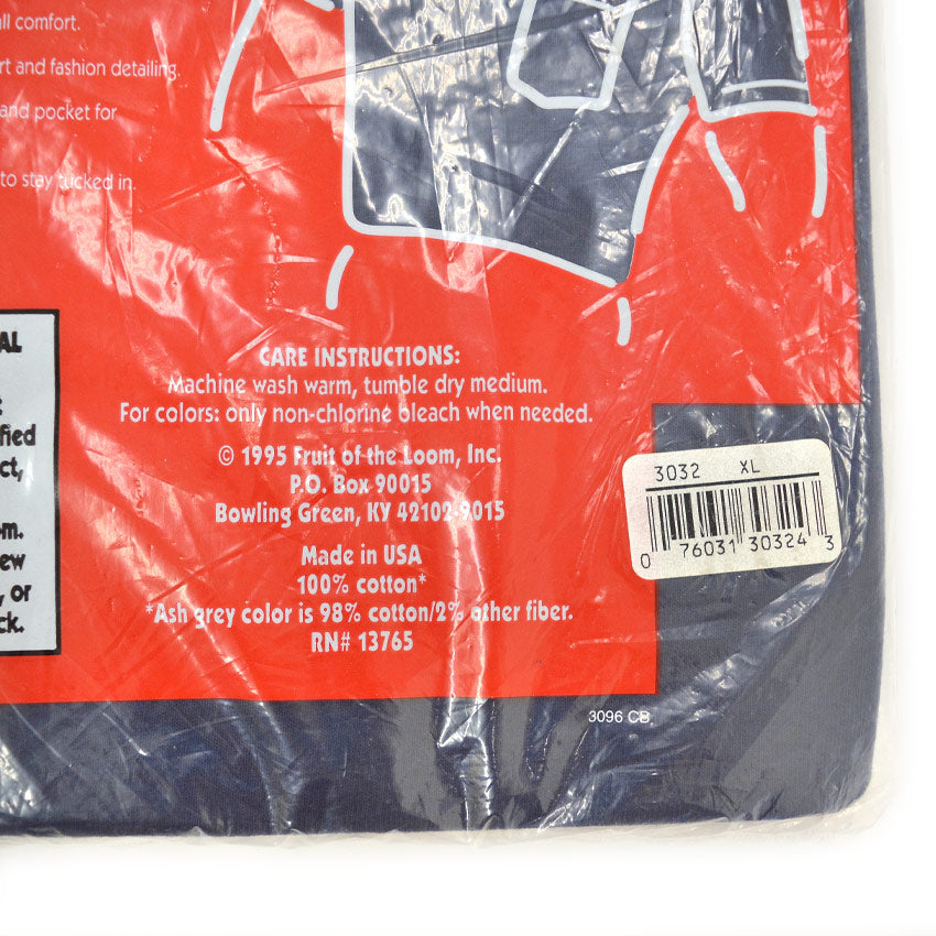 1990's DEADSTOCK FRUIT OF THE LOOM POCKET-T NAVY ... XL