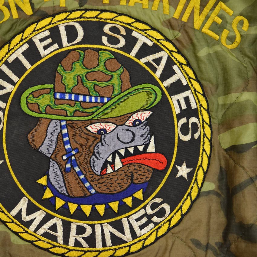 1960's~ USMC VIETNAM WAR EMBROIDERY TOUR JACKET...