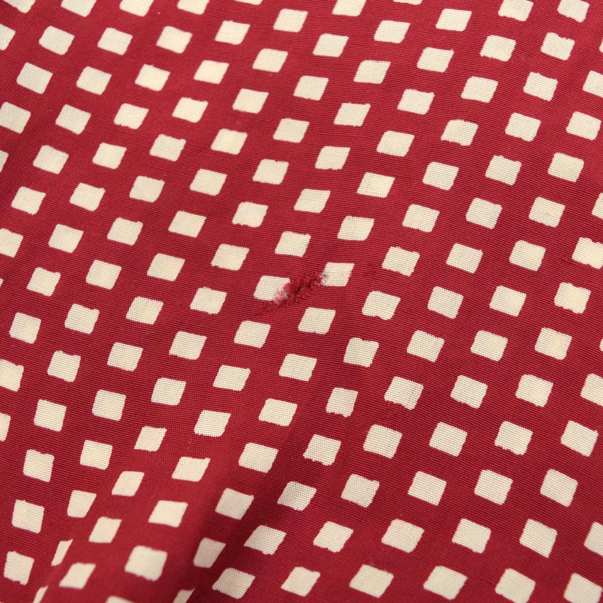 1960's〜 Deora Square Dots Rayon S/S Shirt Blood ... 40