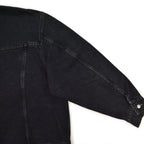 1980s Lee RIDER BLACK DENIM BIG SIZE with oversized patch... XL