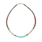 SANTO DOMINGO TURQUOISE & SHELL NECKLACE... NEW
