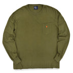 1990's~ Polo by Ralph Lauren L/S T-SHIRT OLIVE GREEN... M