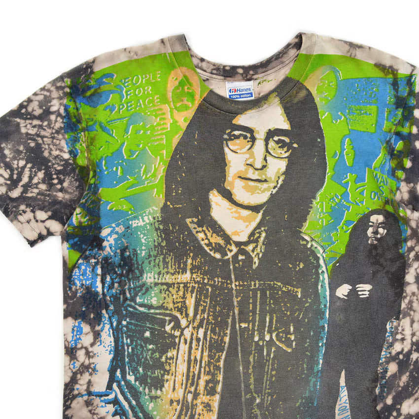 1980's HANES MOSQUITOHEAD JOHN LENNON & YOKO ONO T-SHIRT SUPER RARE ... XL