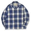 ~1960's SEARS BLUE PLAID SHIRT...M