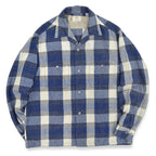 〜1960's SEARS BLUE PLAID SHIRT ... M