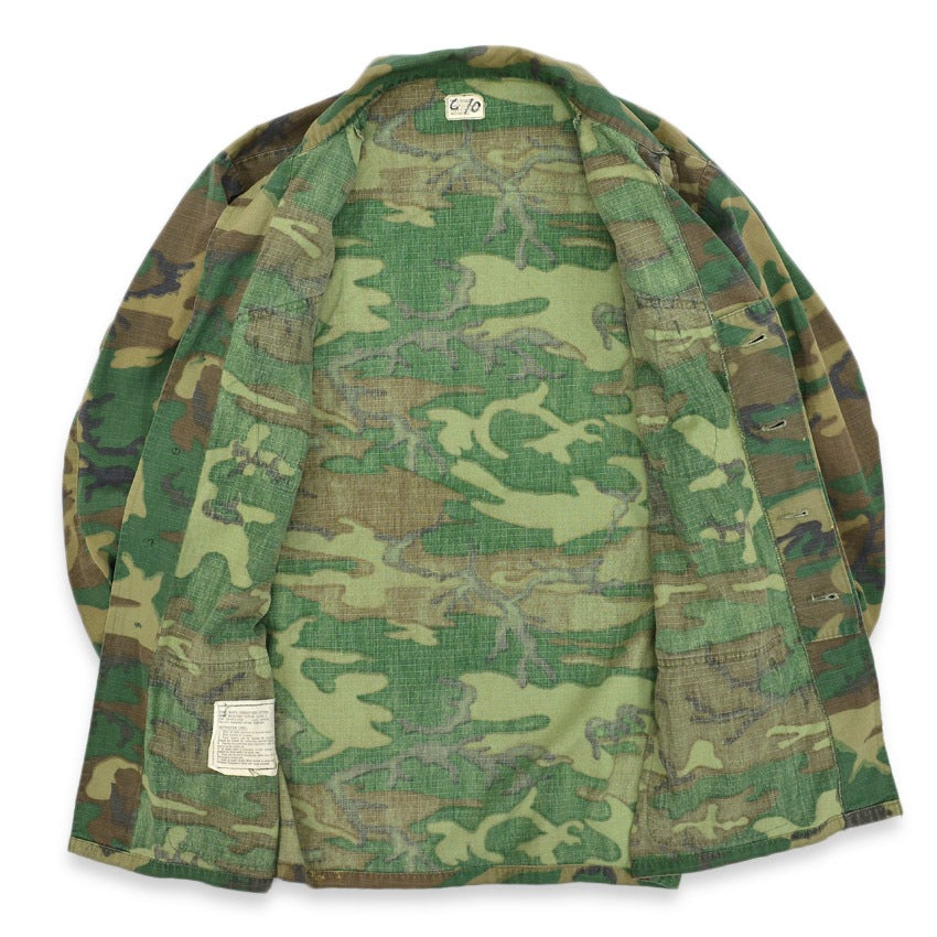1960s US ARMY ERDL JUNGLE FATIGUE JACKET Brown Leaf ... SR