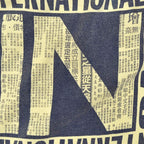 1980's NEWS INTERNATIONAL NEWS MOCK NECK L/S T-SHIRT ... M