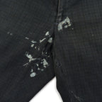 1960's PLAID HIDDEN IN BLACK PIQUE TAPERED PANTS 1... W30 L30