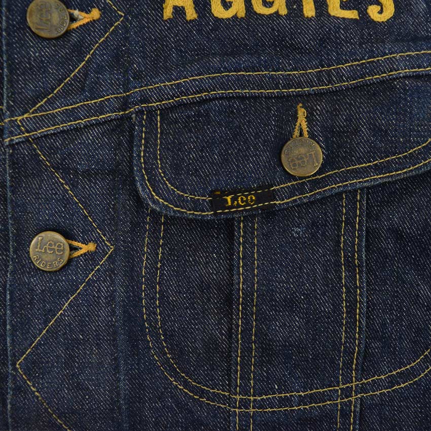 1950's Lee 101-J MU AGGIES FARMERS FAIR 1956' DENIM JACKET ... 38LONG