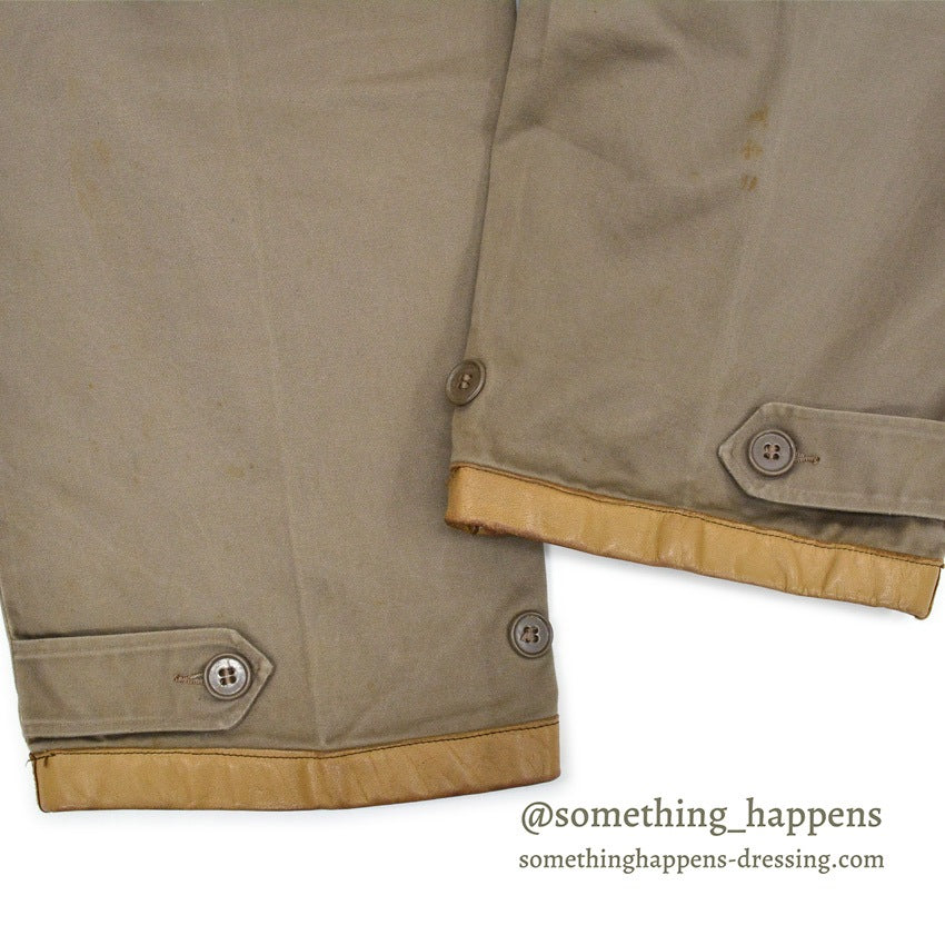 1960's 10-X SMOKY GRAY HUNTING PANTS LEATHER PATCH... W38 L28