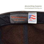 1980's ADVENTURE BOUND DARK BROWN LEATHER CAP...