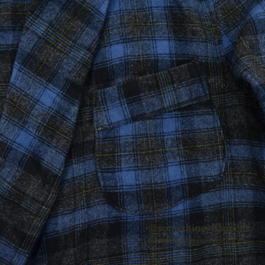 1950's PENDLETON OMBRE PLAID WOOL ROBE ... L
