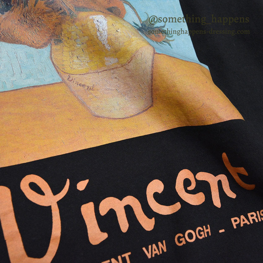 1990s ONEITA Van Gogh 12 Sunflowers T-SHIRT ... LARGE
